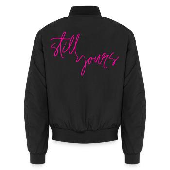Still Yours Valentines Day - Unisex Bomberjacke - Schwarz - Hinten - AI Model Male 185 light (185cm)