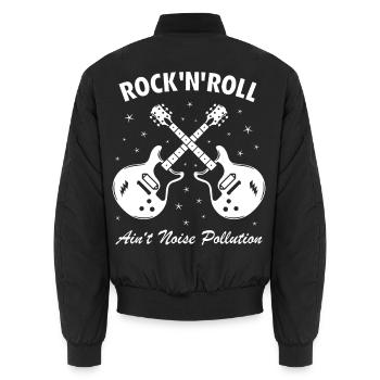 Le rock 'n' roll n’est pas de la pollution sonore - Bomber unisexe - noir - Dos - AI Model Male 185 light (185cm)
