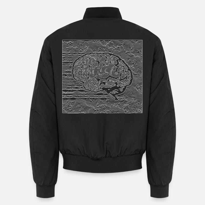 Tranquil Brain - White Unisex Bomber Jacket