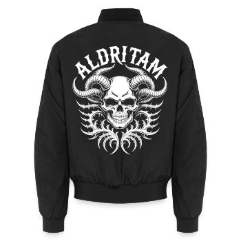 Eldritch Skull Tentakel - Unisex Bomberjacke - Schwarz - Hinten - AI Model Male 185 light (185cm)