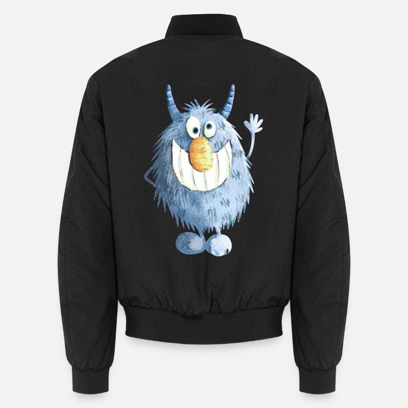 Monstre grimaçant bleu Bomber unisexe