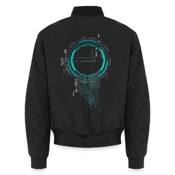 cpu Pc Nerd Raumschiff sci-Fi Core Platine lol cod - Unisex Bomberjacke - Schwarz - Hinten - AI Model Male 185 light (185cm)