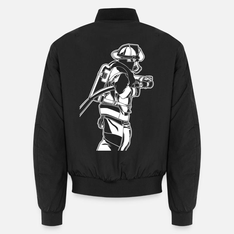 Feuerwehrmann Skizze Unisex Bomberjacke