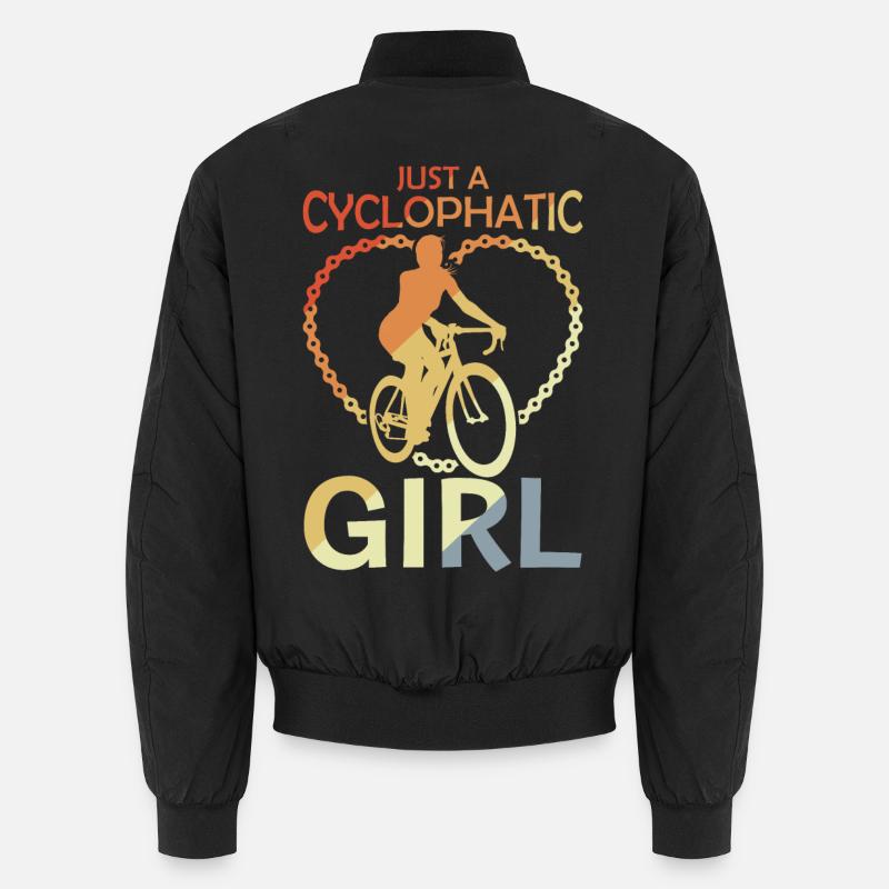 Fahrrad Mädchen - Unisex Bomberjacke - Schwarz