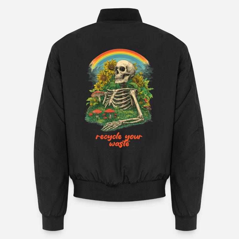 Recycle Your Garbage Garden Skeleton Unisex Bomber Jacket