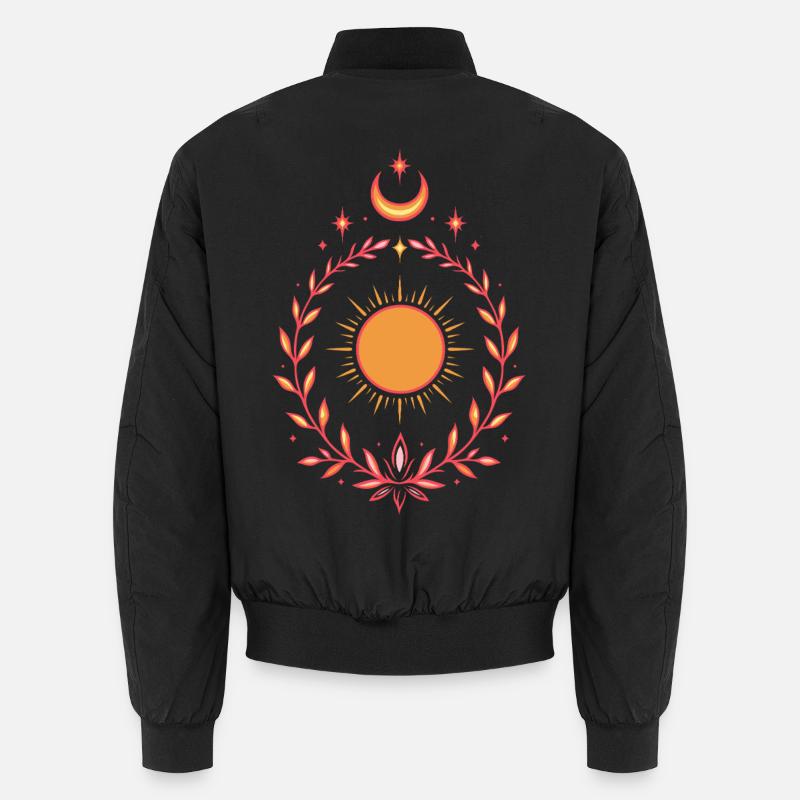 Soleil d’été – Boho Litha Design - Bomber unisexe - noir