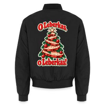 O Leberkas - Unisex Bomberjacke - Schwarz - Hinten - AI Model Male 185 light (185cm)