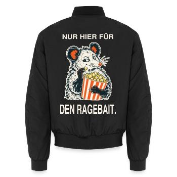Ragebait Jugendwort 2026 Geschenk Teenager Opossum - Unisex Bomberjacke - Schwarz - Hinten - AI Model Male 185 light (185cm)