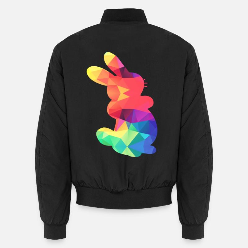 Buntes Häschen - Unisex Bomberjacke - Schwarz
