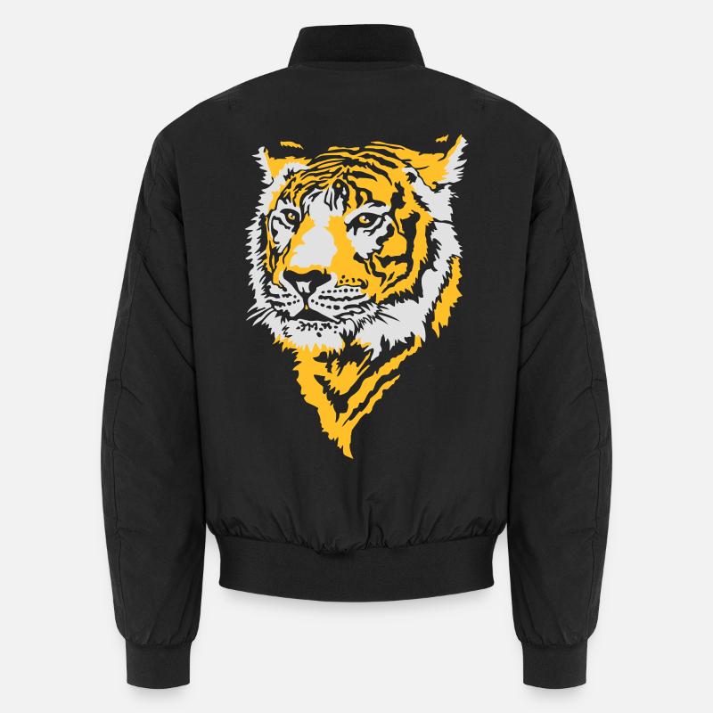 Tiger, Tigre - Unisex Bomber Jacket - black