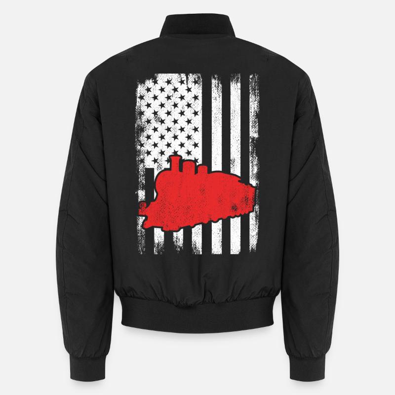US Patriotischer Eisenbahner - Unisex Bomberjacke - Schwarz