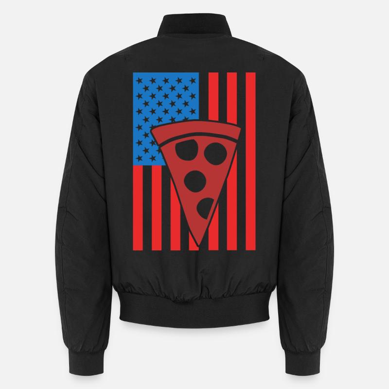 Pizza USA Flagge Unisex Bomberjacke