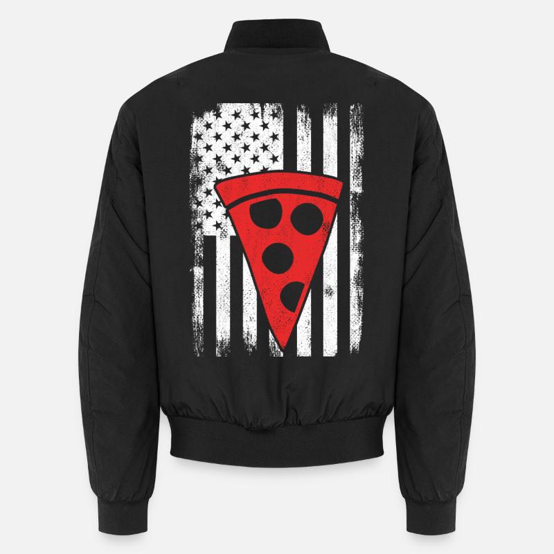 U.S. Pizza - Unisex Bomber Jacket - black