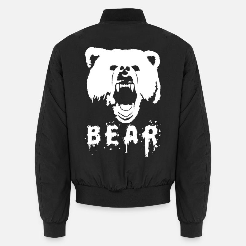 Bär - Unisex Bomberjacke - Schwarz