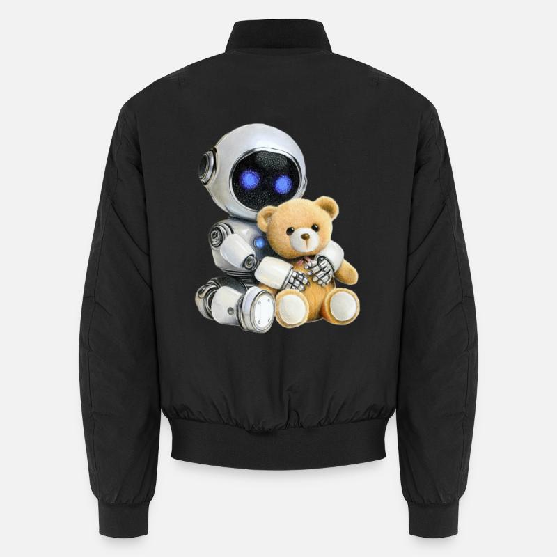 Roboter Teddy - Unisex Bomberjacke - Schwarz