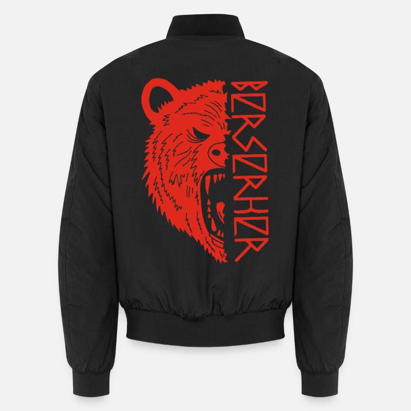 Guerrier ours rouge - Bomber unisexe - noir