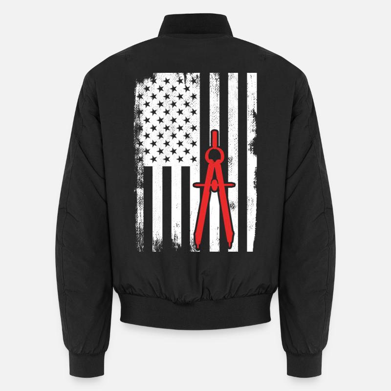 Architecture USA Flag Unisex Bomber Jacket