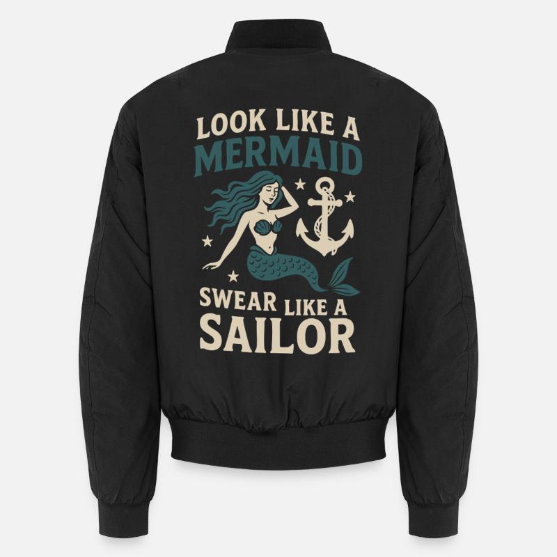 Regard de sirène, paroles de marin Bomber unisexe