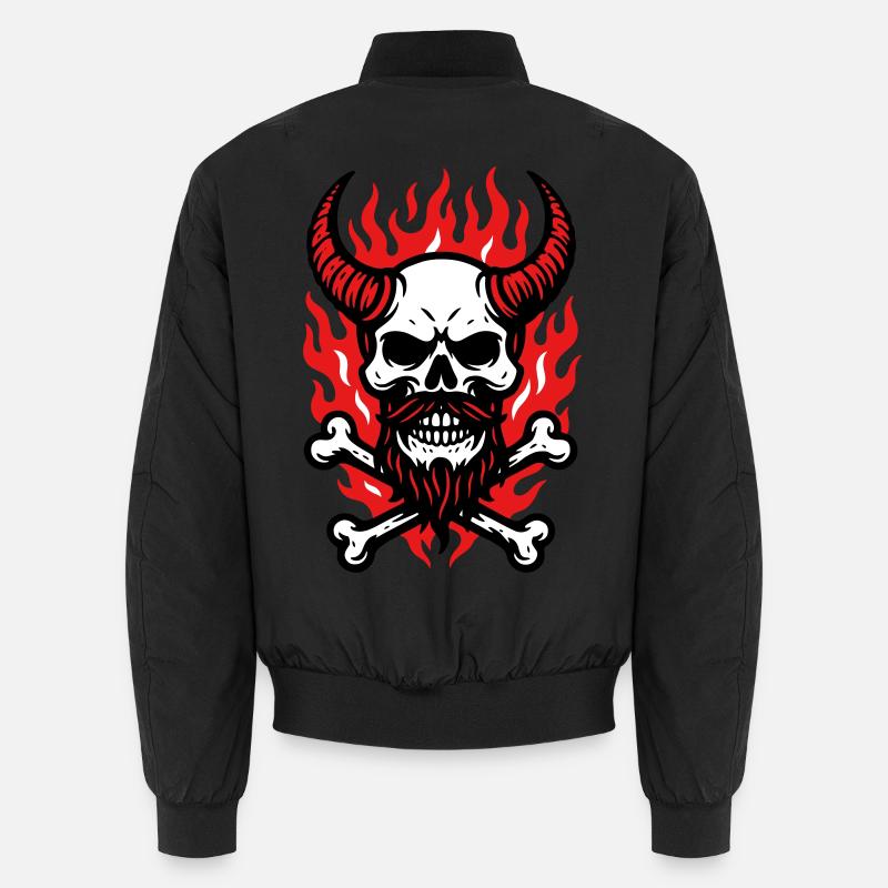 Fire Skull Demon Unisex Bomberjacke
