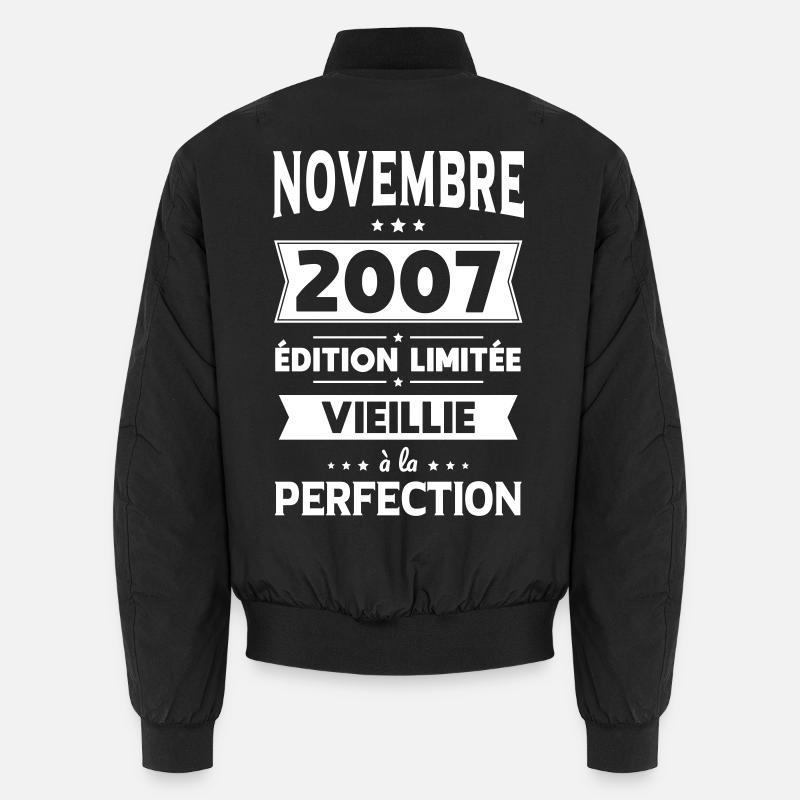 18. Geburtstag - November 2007 Perfektion Unisex Bomberjacke