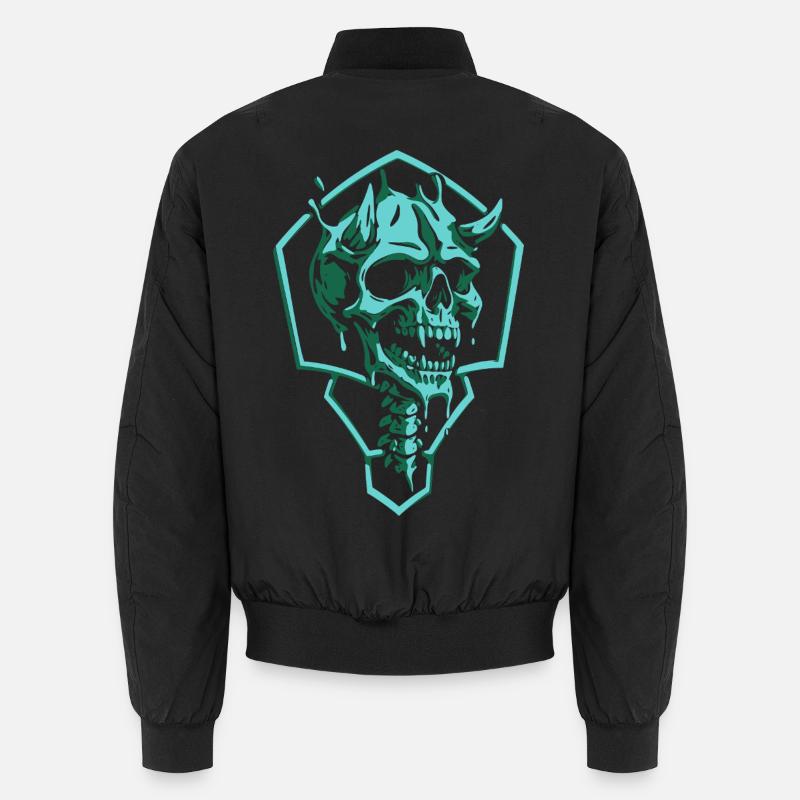 Torn Emerald Skull Unisex Bomber Jacket