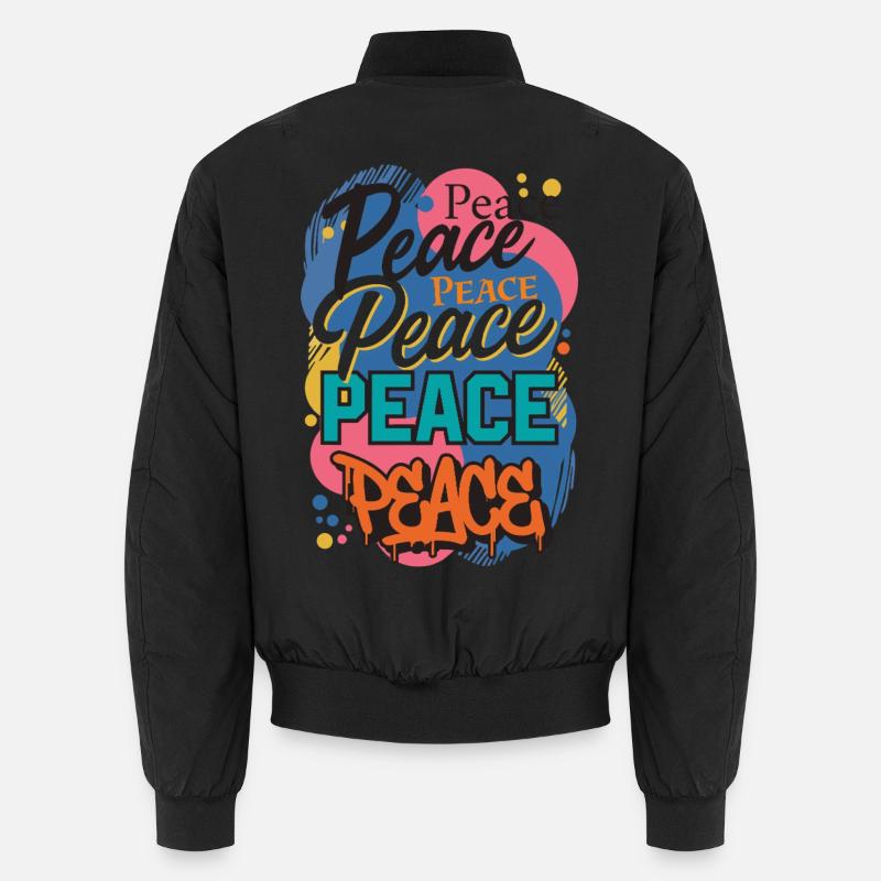 La paix en graffiti - Bomber unisexe - noir