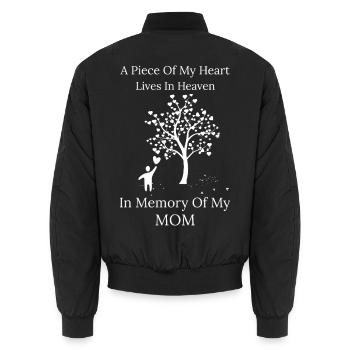 Zum Gedenken an Mama - Unisex Bomberjacke - Schwarz - Hinten - AI Model Male 185 light (185cm)