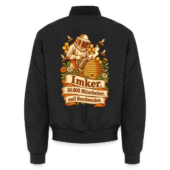 Imker 50000 Mitarbeiter Bienen - Unisex Bomberjacke - Schwarz - Hinten - AI Model Male 185 light (185cm)
