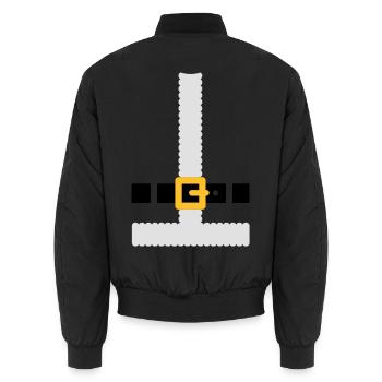 Costume Père Noël - Bomber unisexe - noir - Dos - AI Model Male 185 light (185cm)
