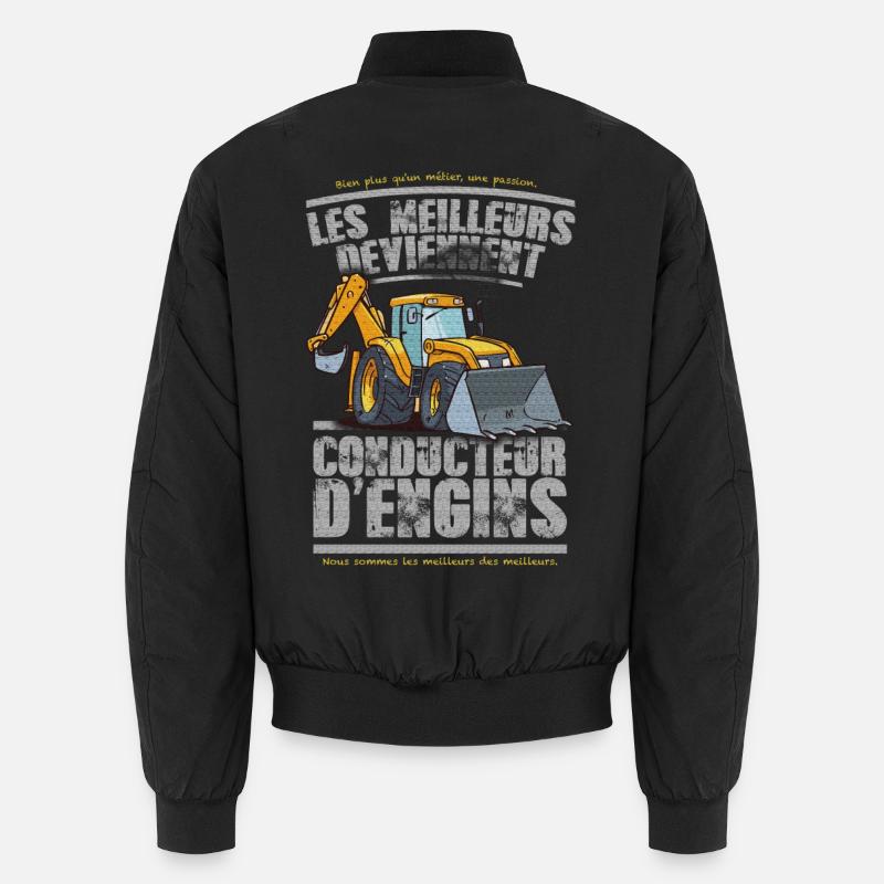 conducteur d engins - Bomber unisexe - noir