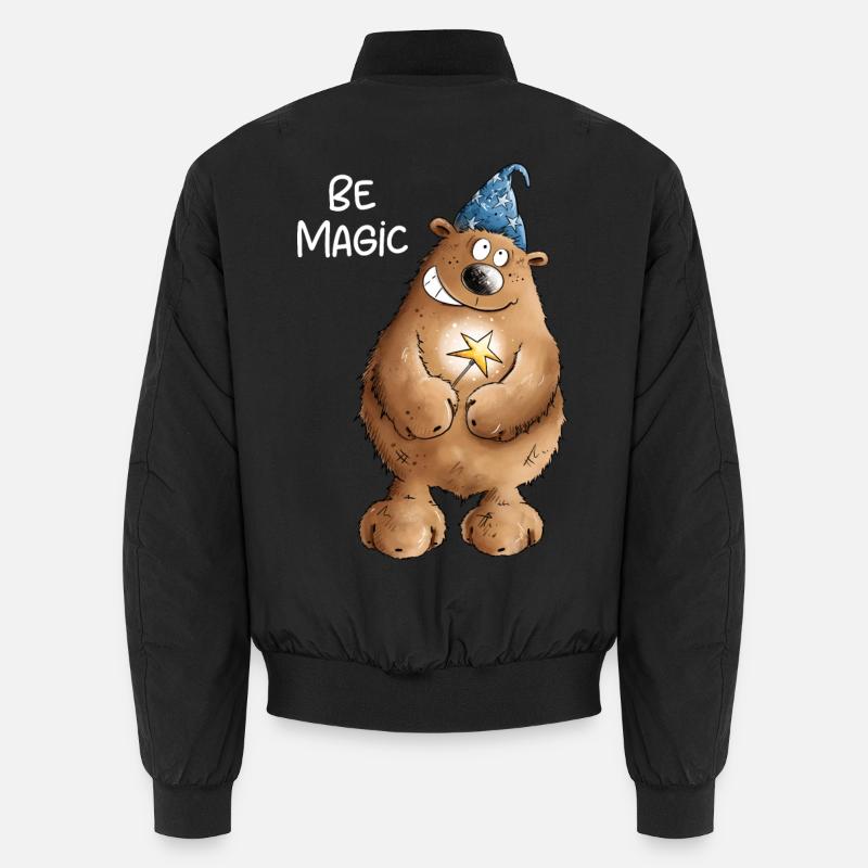 Be Magic Zauberer Bär I Zauberkünstler Unisex Bomberjacke