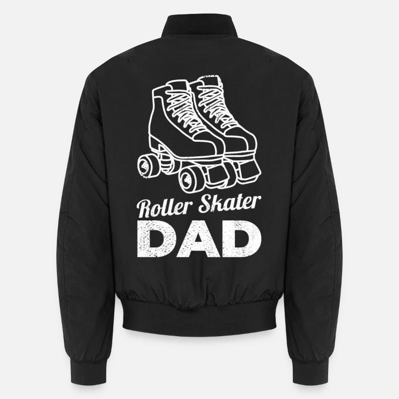 Roller Skater Vater - Unisex Bomberjacke - Schwarz
