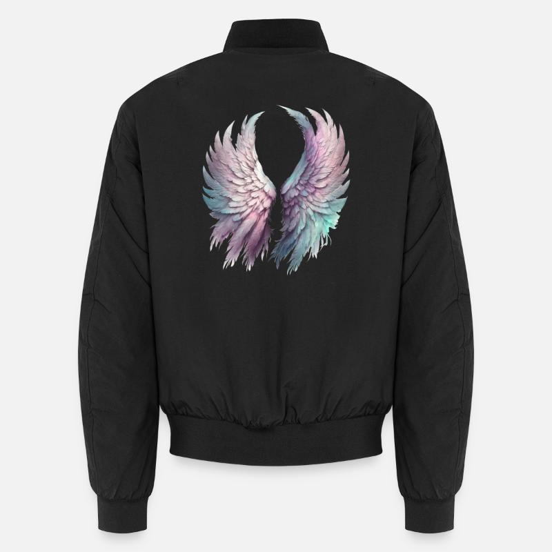 Ätherische Pastellflügel - Unisex Bomberjacke - Schwarz
