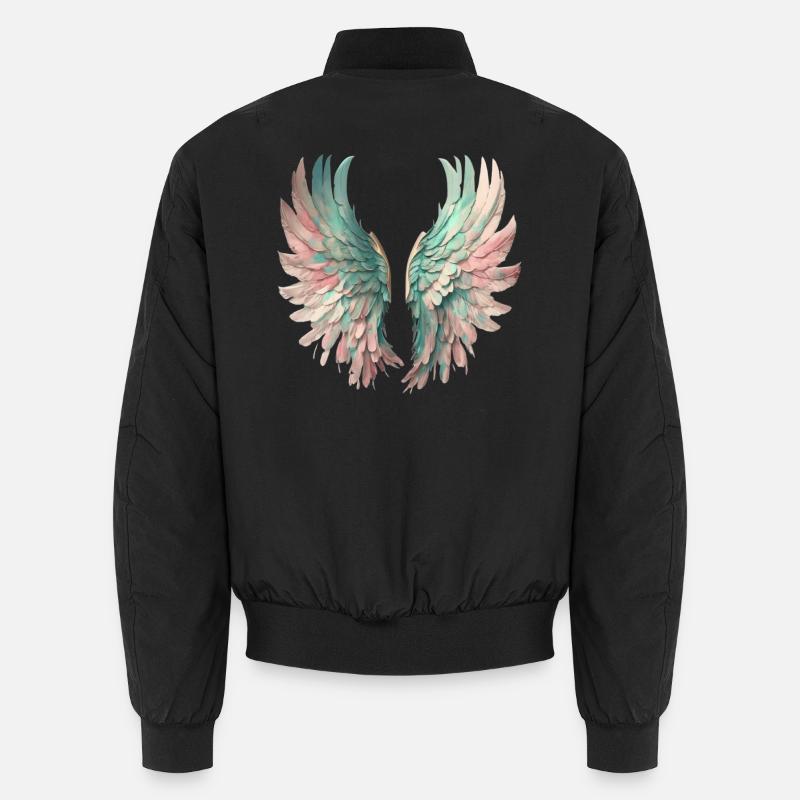 Ätherische Pastellflügel - Unisex Bomberjacke - Schwarz