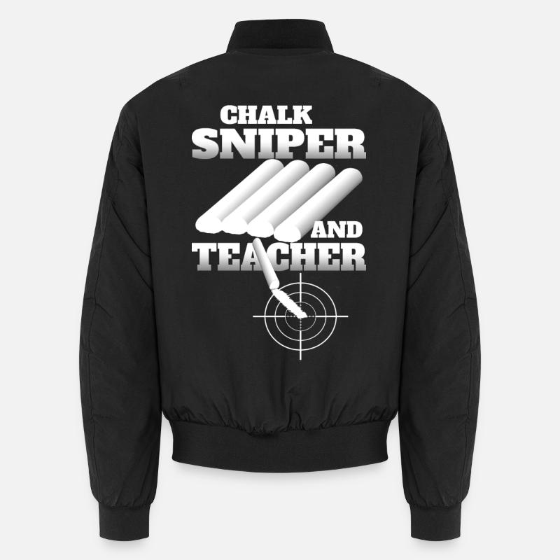 Chalk Sniper and Teacher Unisex Bomber Jacket