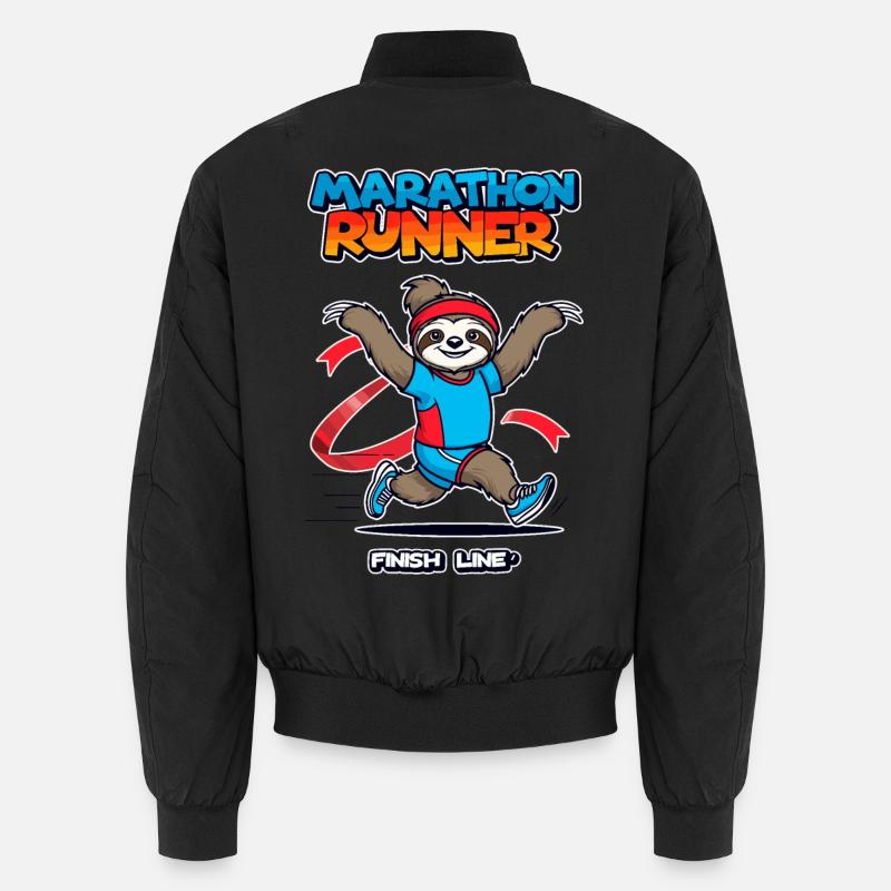 Faultier Marathonläufer Unisex Bomberjacke