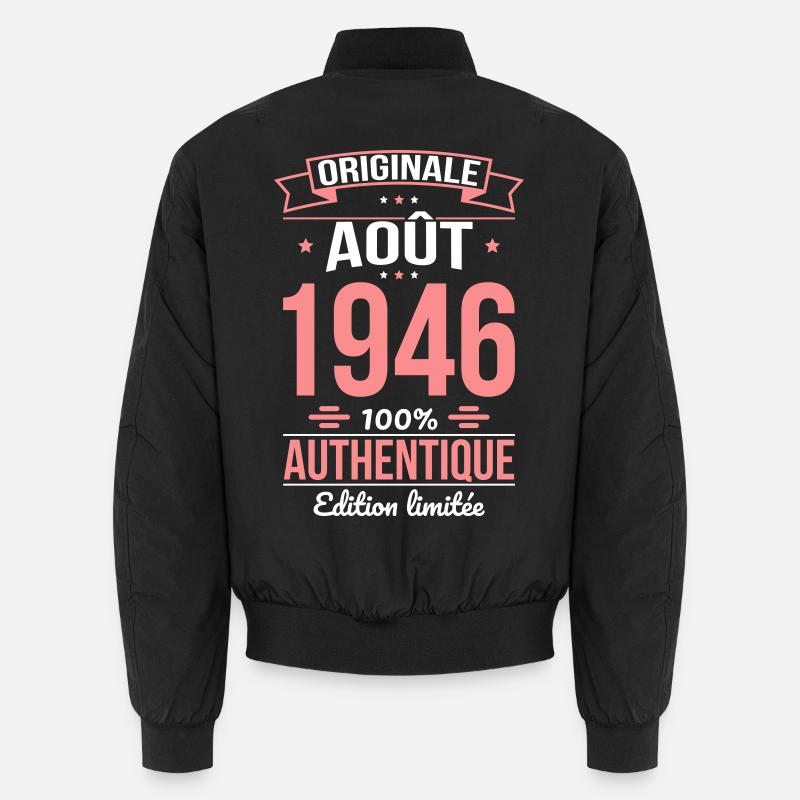 Anniversaire 80 ans - Originale - Août 1946 Bomber unisexe