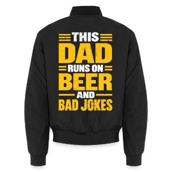 Beer Beer Love Craft Beer Beer Culture Beer Motif - Unisex Bomber Jacket - black - Back - AI Model Male 185 light (185cm)