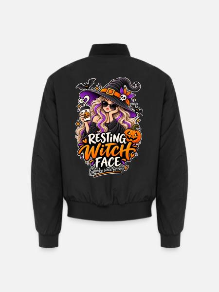 ⚫ Resting Witch Face – Coole Hexe - Unisex Bomberjacke - Schwarz