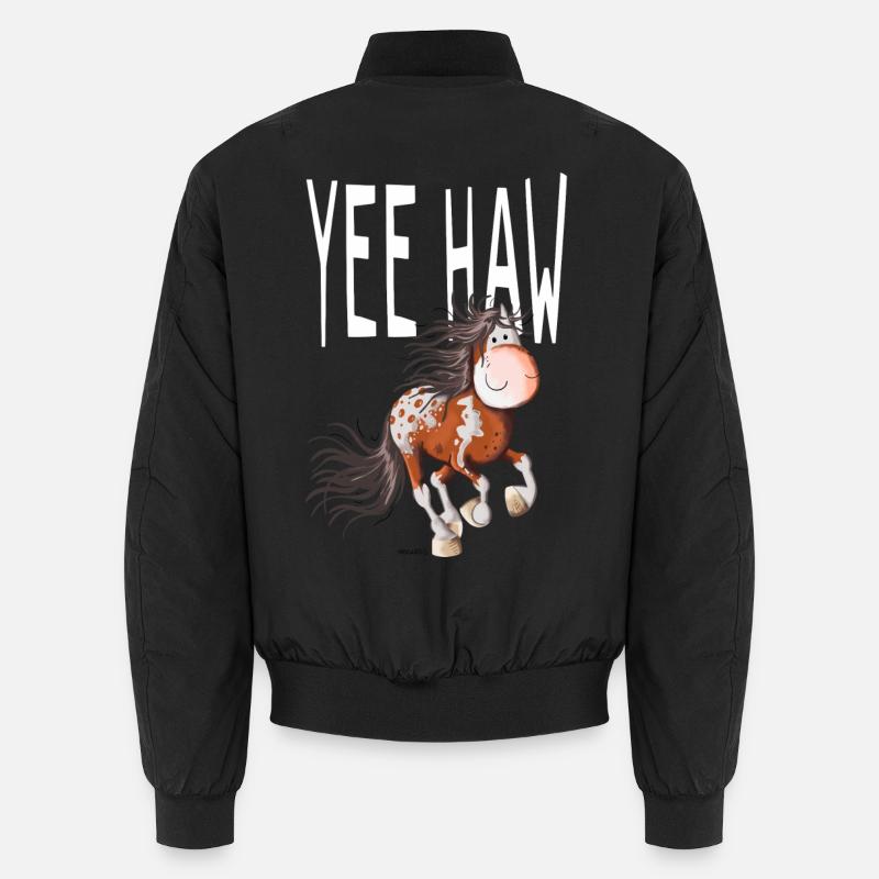 Yee Haw Cheval - Chevaux - Comique Bomber unisexe
