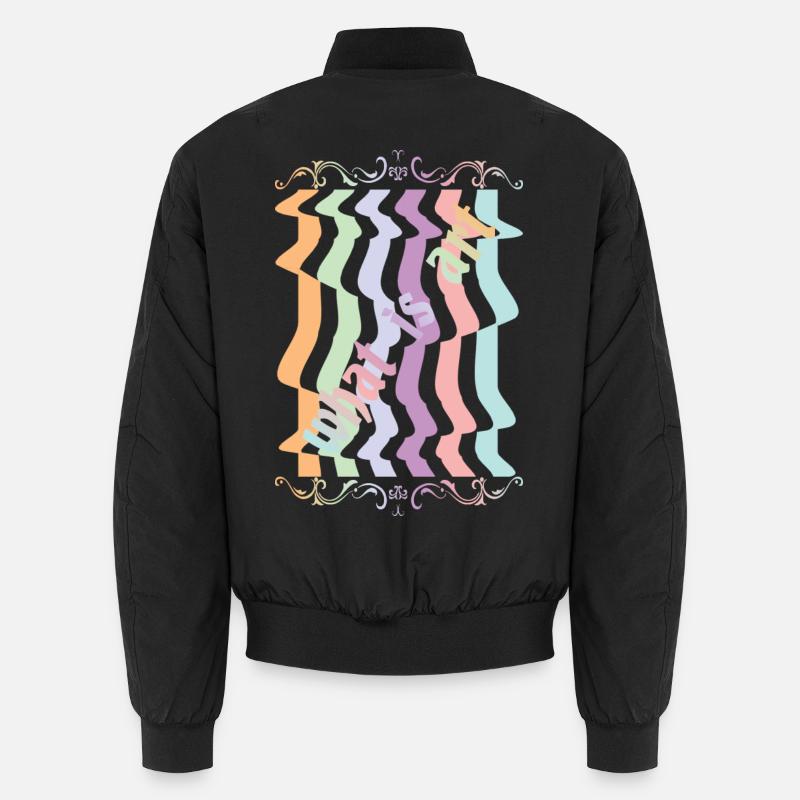 Abstract art - Unisex Bomber Jacket - black