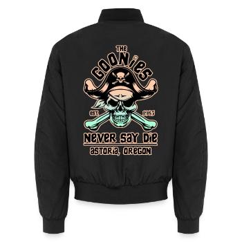 THE GOONIES 8 - Bomber unisexe - noir - Dos - AI Model Male 185 light (185cm)