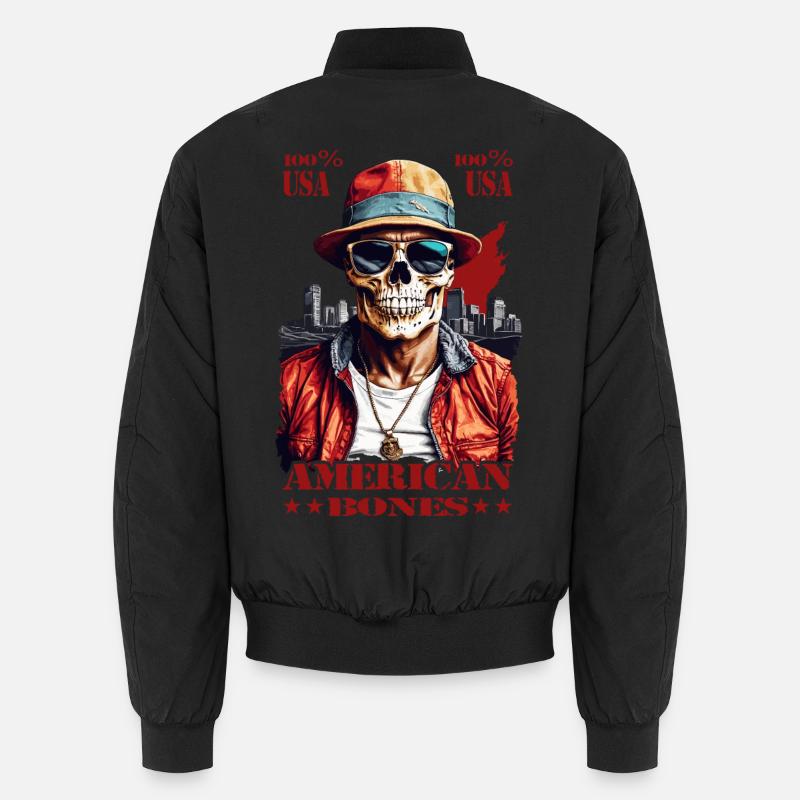 American Skull - Unisex Bomberjacke - Schwarz