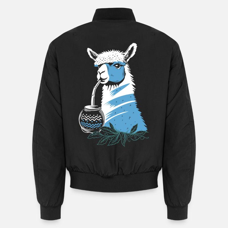 Yerba Mate Alpaka genießt Mate Tee Unisex Bomberjacke
