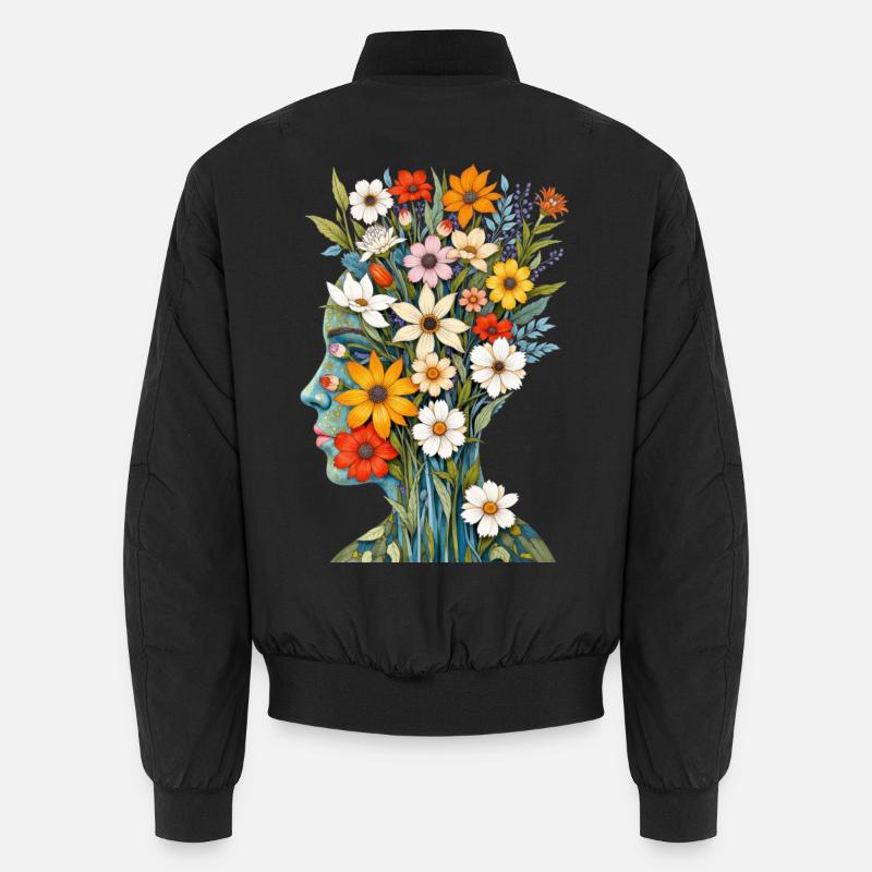Art abstrait Fleurs Bomber unisexe