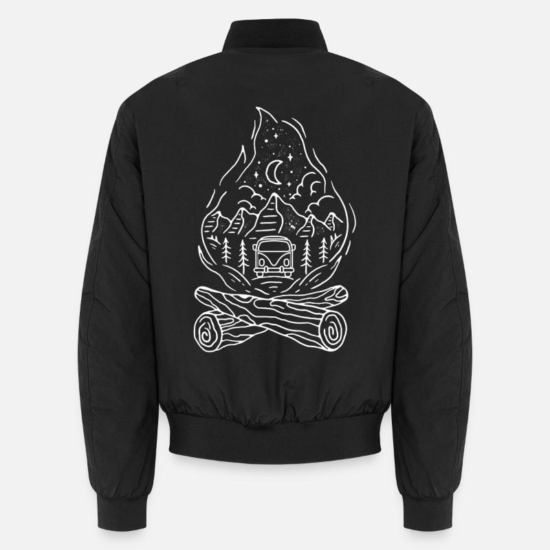 Nachtwald Vanlife Panorama Unisex Bomberjacke