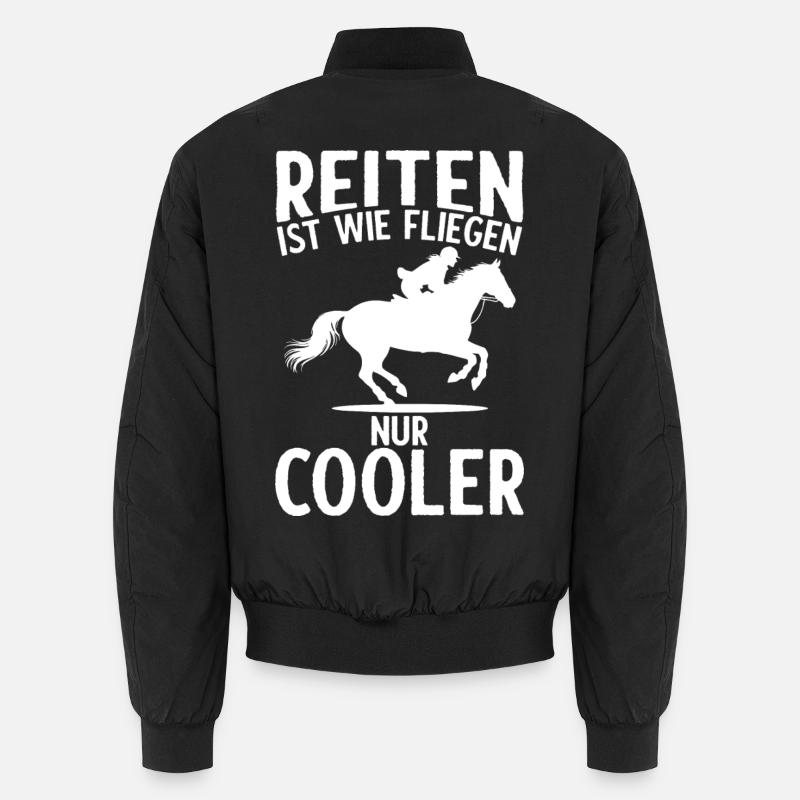Riding is like flying, only cooler Unisex Bomber Jacket