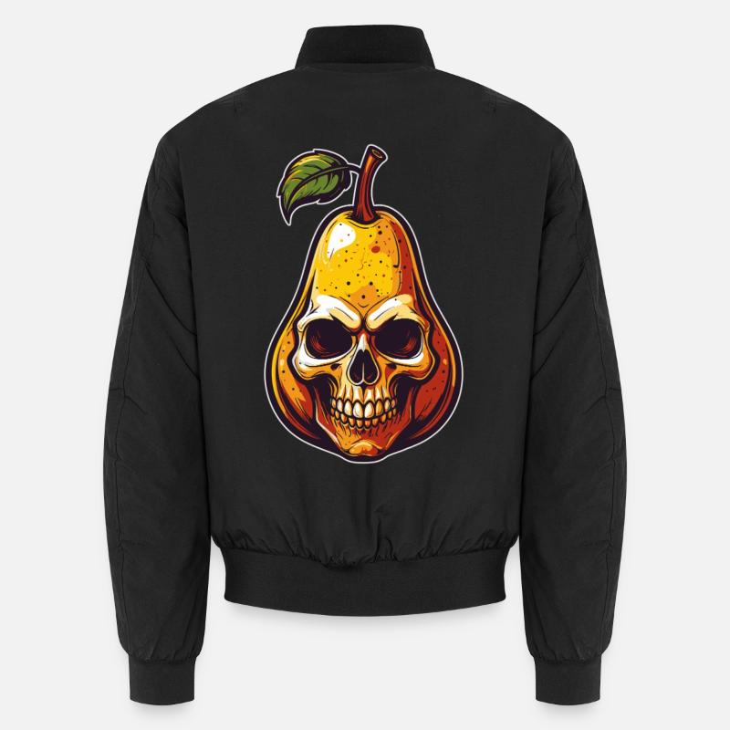 Birnen Skull Comic Style Unisex Bomberjacke