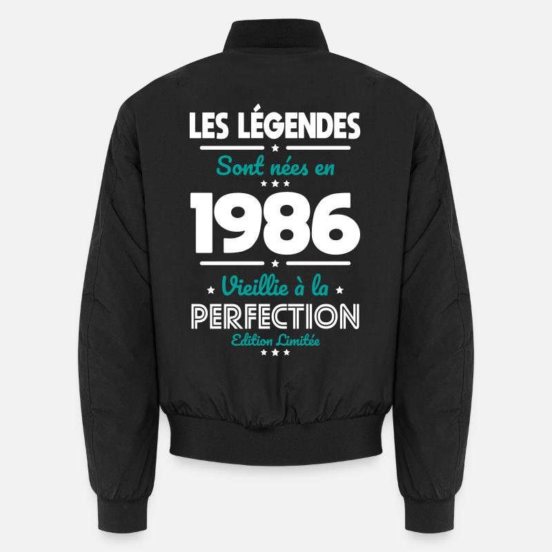 1986 – Legends – Perfekt gereift - Unisex Bomberjacke - Schwarz