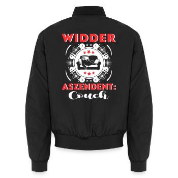 Sternzeichen Widder Aszendent Couch Happy Birthday - Unisex Bomberjacke - Schwarz - Hinten - AI Model Male 185 light (185cm)